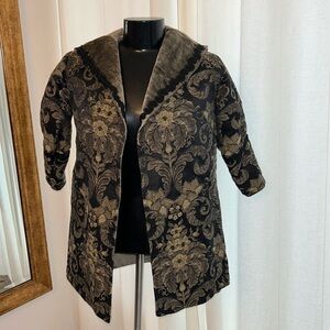 Reversible youth size tapestry coat, Handmade, measurements in description.